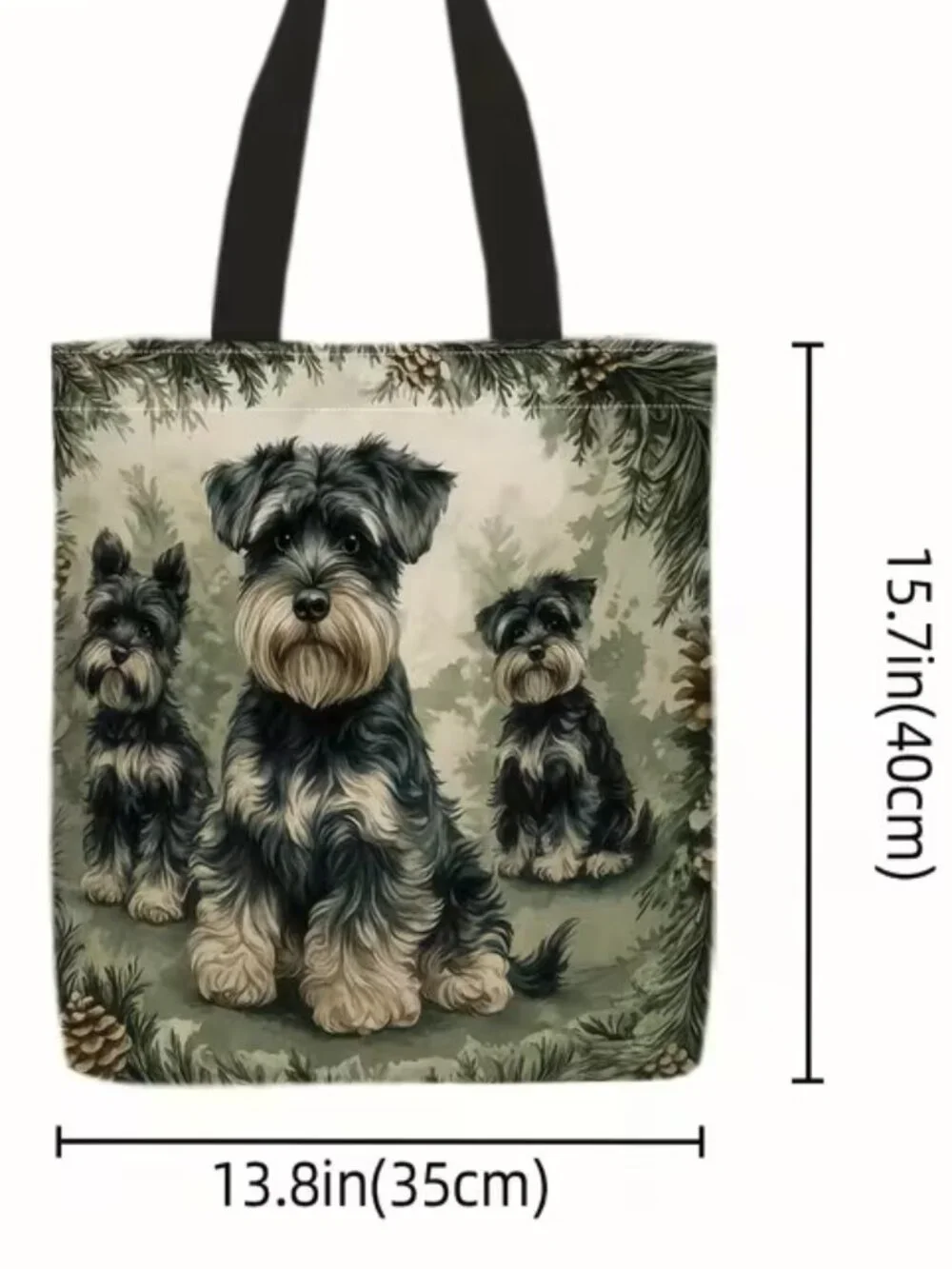 1pc Schnauzer Tote Bag Suitable for Travel & Dog-Themed Gift NWOT